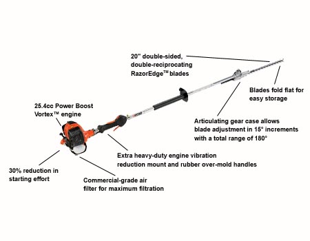HCA-266 Shafted Hedge Trimmer